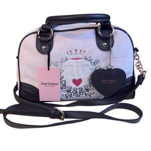 Juicy Couture Baby Pink Satchel With Heart Charm Gold Hardware